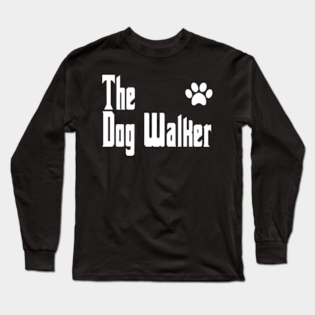 dog walker Long Sleeve T-Shirt by Magic Arts